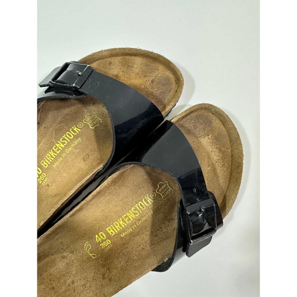 Birkenstock Madrid Unisex Sandals Slides Black Strap Buckle Women's Size 9 M7 L9 - Picture 9 of 13